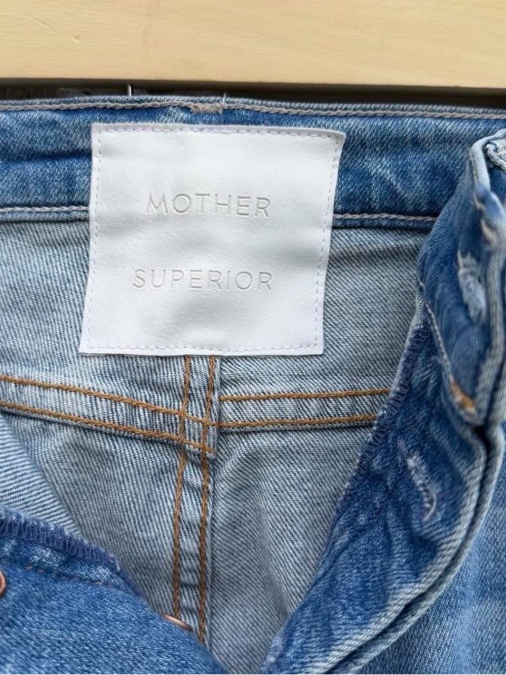 MOTHER Light Blue Distressed Relaxed Jeans - Picture 5 of 5